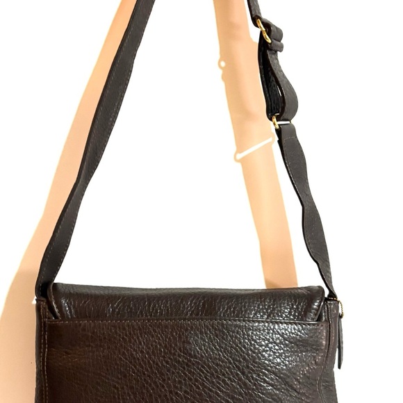 Coach vintage pebbles leather Dark Brown Leather Crossbody Bag - Picture 5 of 10